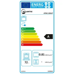 Garnero Arredamenti Elettrodomestici-Forno statico da incasso 60x58cm con ventola di raffreddamento nero Atlantic