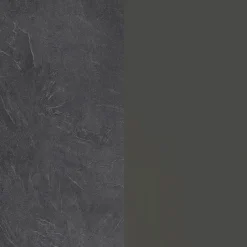 Garnero Arredamenti Isole Cucina-Isola cucina centrale 160x90cm 2 ante e vani antracite opaco con piano grigio effetto pietra Gourmet Antracite - Grigio pietra