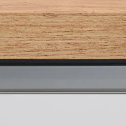 Garnero Arredamenti Isole Cucina-Isola cucina centrale 155x90cm 3 ante bianco laccato con piano rovere Gourmet Bianco Lucido - Rovere