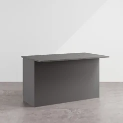 Garnero Arredamenti Isole Cucina-Isola cucina centrale 155x90cm 3 ante antracite opaco con piano grigio effetto pietra Gourmet Antracite - Grigio pietra