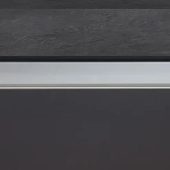 Garnero Arredamenti Isole Cucina-Isola cucina centrale 155x90cm 3 ante antracite opaco con piano grigio effetto pietra Gourmet Antracite - Grigio pietra