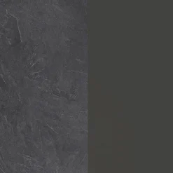 Garnero Arredamenti Isole Cucina-Isola cucina centrale 155x90cm 3 ante antracite opaco con piano grigio effetto pietra Gourmet Antracite - Grigio pietra