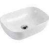 Garnero Arredamenti Lavabi Bagno-Lavabo bagno da appoggio 46x32cm in ceramica bianco lucido Frejus