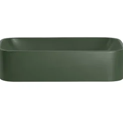 Garnero Arredamenti Lavabi Bagno-Lavabo bagno da appoggio 61x38cm ceramica verde Roundy
