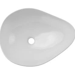 Garnero Arredamenti Lavabi Bagno-Lavabo bagno da appoggio 51x39cm ceramica bianco Flower