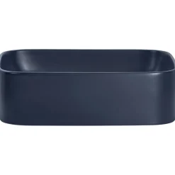 Garnero Arredamenti Lavabi Bagno-Lavabo bagno da appoggio 50x38cm ceramica blu Roundy