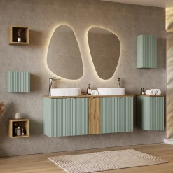 Garnero Arredamenti Lavabi Bagno-Lavabo bagno da appoggio 48x33cm ceramica cannettato Griffy Bianco