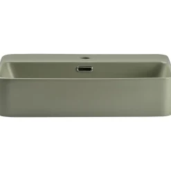 Garnero Arredamenti Lavabi Bagno-Lavabo bagno da appoggio 55x38cm ceramica Spigol Verde