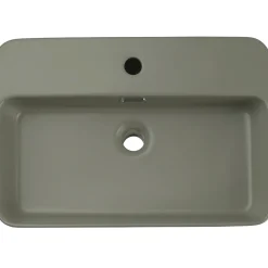 Garnero Arredamenti Lavabi Bagno-Lavabo bagno da appoggio 55x38cm ceramica Spigol Verde