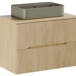 Garnero Arredamenti Lavabi Bagno-Lavabo bagno da appoggio 55x38cm ceramica Spigol Verde