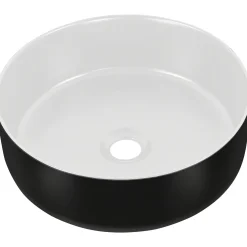 Garnero Arredamenti Lavabi Bagno-Lavabo bagno da appoggio 36x36cm ceramica nero Bolly
