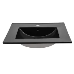 Garnero Arredamenti Lavabi Bagno-Lavabo bagno da incasso 81x46cm ceramica nera Maverick