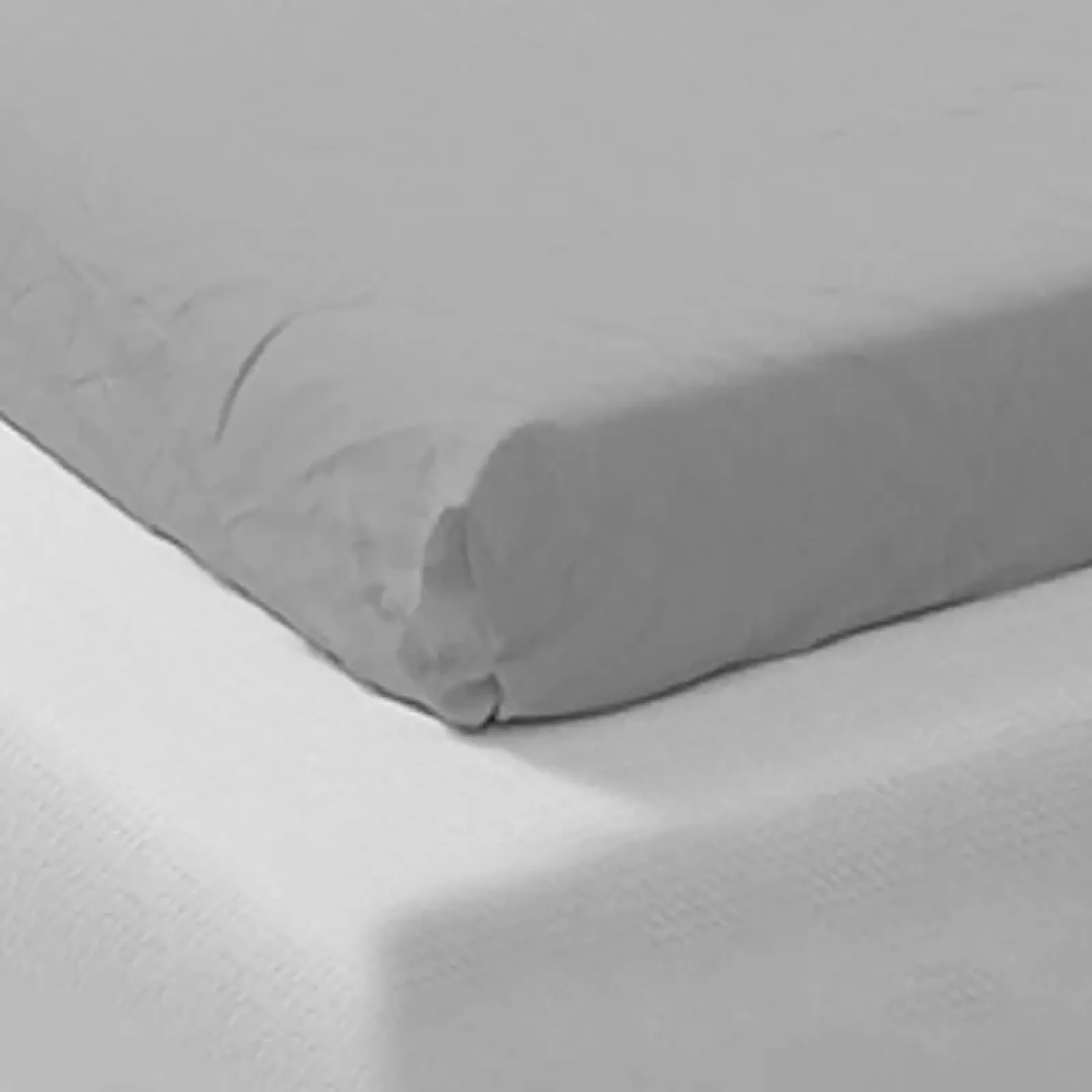 Garnero Arredamenti Set Lenzuola|Set Lenzuola-Lenzuolo singolo con angoli in cotone bio 90x200cm grigio Rolla