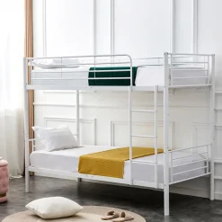 Garnero Arredamenti Letti A Castello|Letti A Castello-Letto a castello con 2 letti singoli 90x200cm bianco Rodin