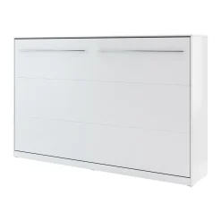 Garnero Arredamenti Letti A Scomparsa|Letti Piazza E Mezza-Letto a scomparsa orizzontale 120x200 cm una piazza e mezza bianco Chimera