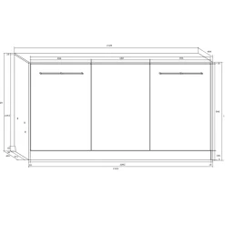 Garnero Arredamenti Letti A Scomparsa|Letti Singoli-Letto a scomparsa orizzontale 90x200cm singolo rovere bianco Alvin Gihome® Rovere - Bianco opaco