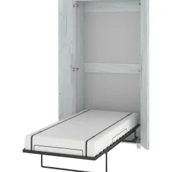 Garnero Arredamenti Letti A Scomparsa|Letti Singoli-Letto a scomparsa verticale 90x200cm singolo bianco pino Calvin Gihome® Bianco Frassinato