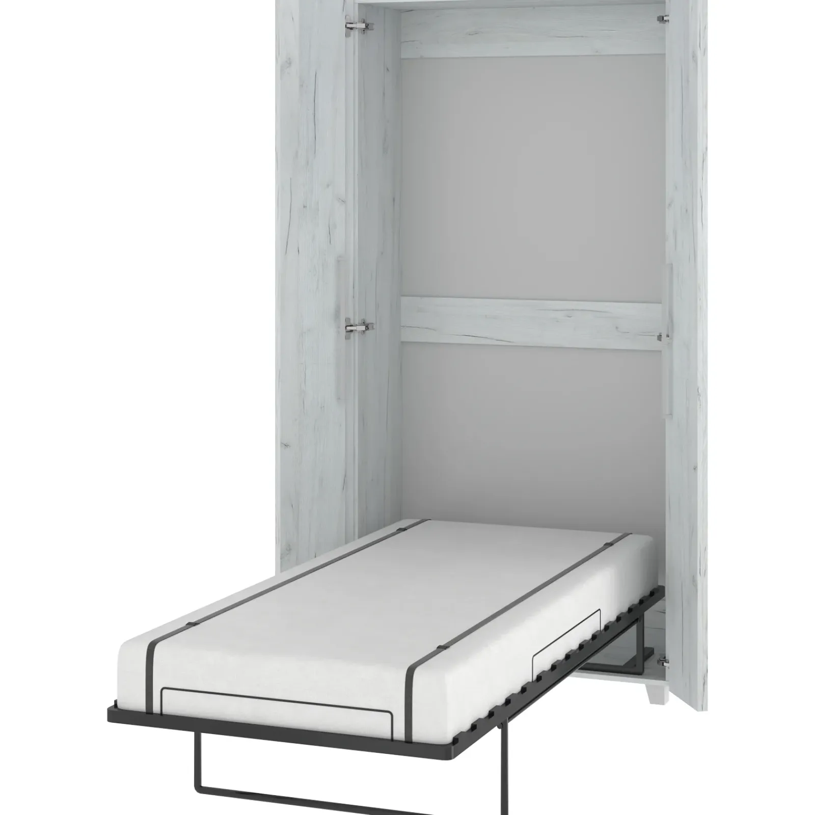 Garnero Arredamenti Letti A Scomparsa|Letti Singoli-Letto a scomparsa verticale 90x200cm singolo bianco pino Calvin Gihome® Bianco Frassinato