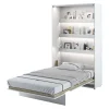 Garnero Arredamenti Letti A Scomparsa|Letti Piazza E Mezza-Letto a scomparsa verticale 120x200 cm una piazza e mezza bianco Camelio