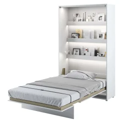 Garnero Arredamenti Letti A Scomparsa|Letti Piazza E Mezza-Letto a scomparsa verticale 120x200 cm una piazza e mezza bianco Camelio