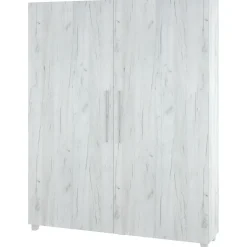 Garnero Arredamenti Letti A Scomparsa|Letti Matrimoniali-Letto a scomparsa verticale 160x200cm matrimoniale bianco pino Calvin Gihome® Bianco Frassinato