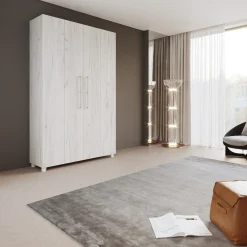 Garnero Arredamenti Letti Per Cameretta|Letti A Scomparsa-Letto a scomparsa verticale 120x200cm piazza e mezza bianco pino Calvin Gihome® Bianco Frassinato