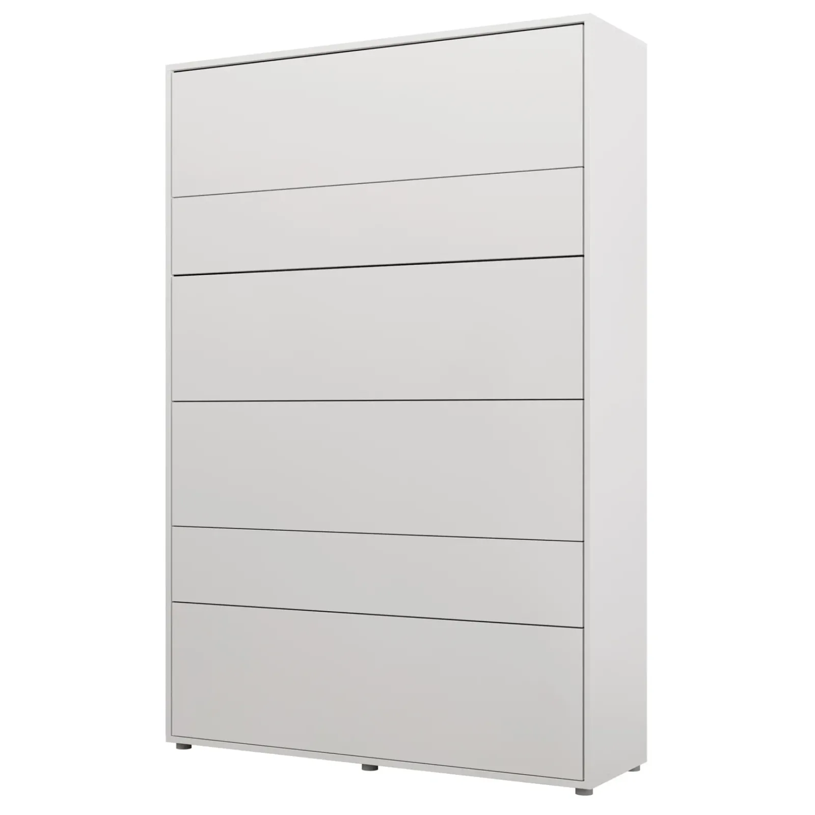 Garnero Arredamenti Letti A Scomparsa|Letti Alla Francese-Letto a scomparsa verticale 140x200 cm alla francese bianco Camelio