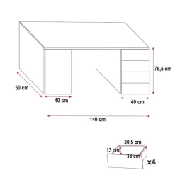 Garnero Arredamenti Letti A Castello|Letti A Castello-Letto a soppalco con armadio 254x120cm bianco Simone Gihome® Bianco Lucido