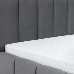 Garnero Arredamenti Letti Alla Francese|Letti Per Bambini E Ragazzi-Letto alla francese 140x200 cm con rete contenitore imbottito grigio scuro Cometa Tessuto Kronos Grigio Scuro