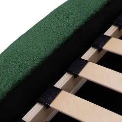 Garnero Arredamenti Letti Alla Francese|Letti Per Bambini E Ragazzi-Letto alla francese 140x200cm con rete contenitore imbottito tessuto bouclé verde Aluna Tessuto Abriamo Verde