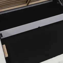 Garnero Arredamenti Letti Alla Francese|Letti Per Bambini E Ragazzi-Letto alla francese 140x200cm con rete contenitore imbottito tessuto bouclé bianco Aluna Tessuto Abriamo Bianco