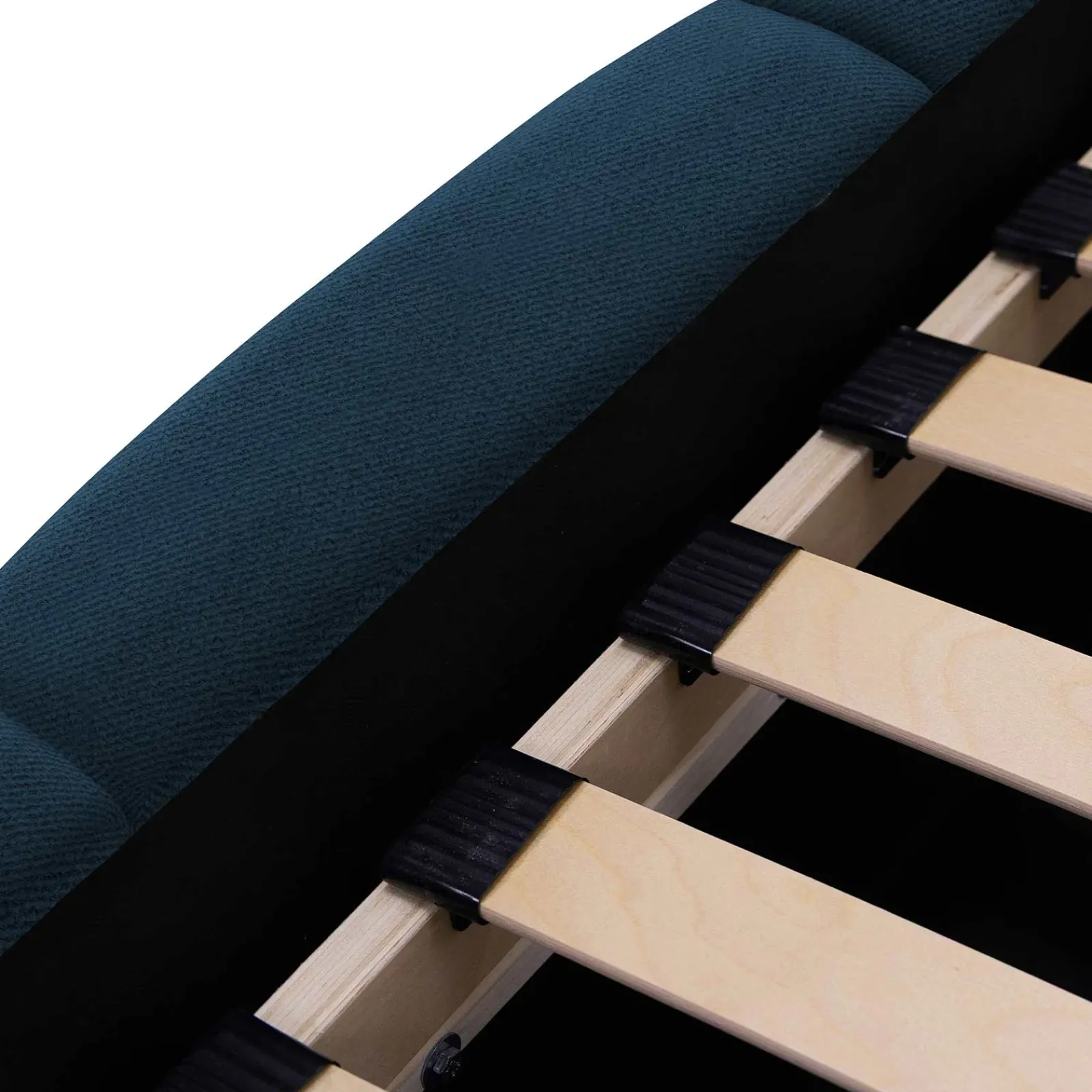 Garnero Arredamenti Letti Alla Francese|Letti Per Bambini E Ragazzi-Letto alla francese 140x200cm con rete contenitore imbottito blu Aluna Tessuto Kronos Blu