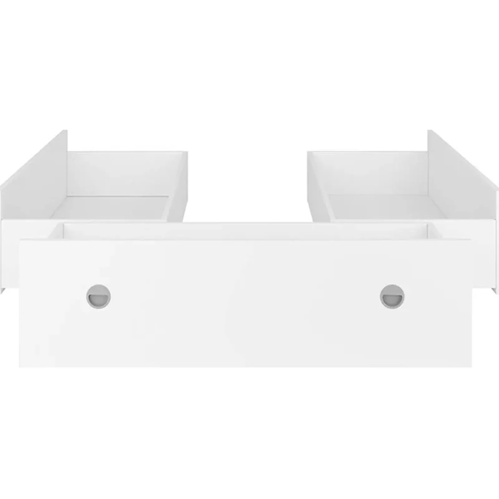 Garnero Arredamenti Letti Alla Francese-Letto alla francese 140x200cm con set cassettoni bianco Aurora