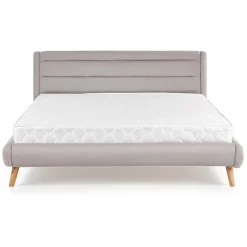 Garnero Arredamenti Letti Alla Francese-Letto alla francese 140x200cm in tessuto grigio chiaro Pompei Gihome®