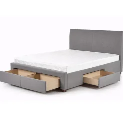 Garnero Arredamenti Letti Alla Francese-Letto alla francese 140x200cm in tessuto grigio Mestre Gihome®