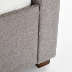 Garnero Arredamenti Letti Alla Francese-Letto alla francese 140x200cm in tessuto grigio Mestre Gihome®