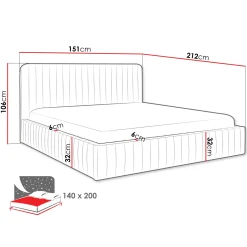 Garnero Arredamenti Letti Alla Francese-Letto contenitore alla francese 140x200cm imbottito velluto senape Poffi Tessuto Vellutato Lucido Senape