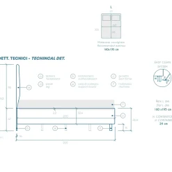 Garnero Arredamenti Letti Matrimoniali|Letti Matrimoniali-Letto contenitore matrimoniale 160x195 imbottito tessuto grigio CozyCubby Tessuto Vellutato Grigio