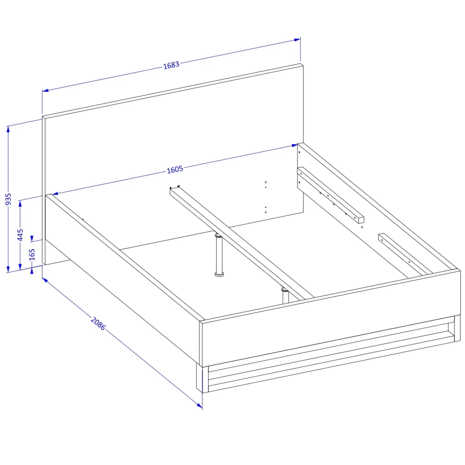 Garnero Arredamenti Letti Matrimoniali|Letti Matrimoniali-Letto contenitore matrimoniale 160x200cm rovere metallo nero Petra