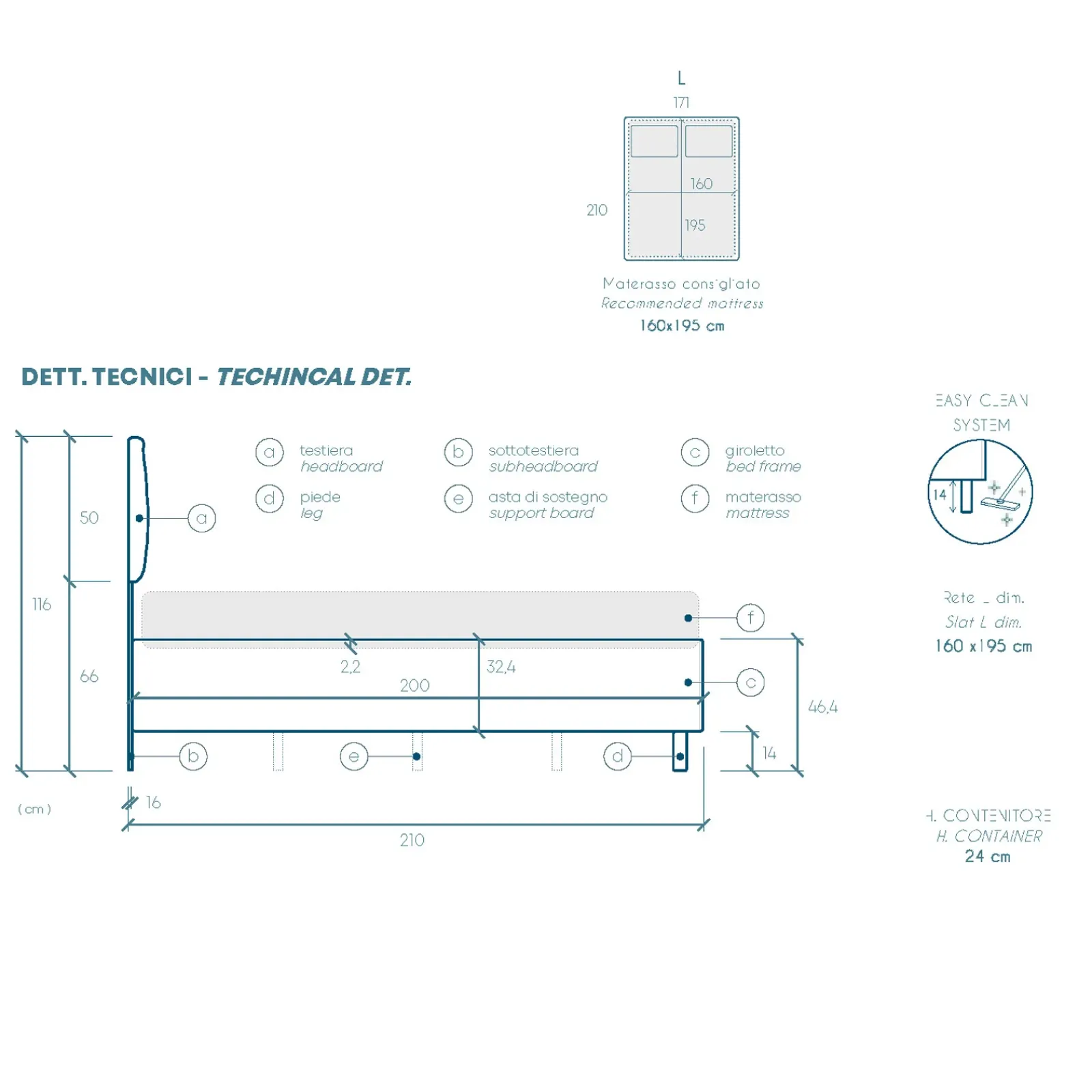 Garnero Arredamenti Letti Matrimoniali|Letti Matrimoniali-Letto contenitore matrimoniale 160x195 imbottito tessuto antracite ZenZone Tessuto Lycra Antracite