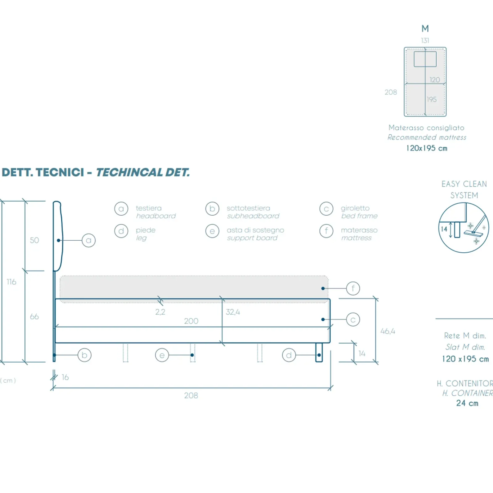 Garnero Arredamenti Letti Piazza E Mezza|Letti Per Bambini E Ragazzi-Letto contenitore una piazza e mezza 120x195cm imbottito tessuto tortora DreamSpace Tessuto Woven Tortora
