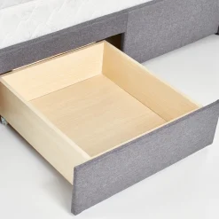 Garnero Arredamenti Letti Matrimoniali|Letti Matrimoniali-Letto matrimoniale con cassettoni 160x200cm grigio nero Galileo