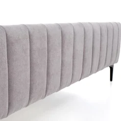 Garnero Arredamenti Letti Matrimoniali|Letti Matrimoniali-Letto matrimoniale imbottito 160x200cm grigio chiaro Varano