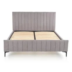 Garnero Arredamenti Letti Matrimoniali|Letti Matrimoniali-Letto matrimoniale imbottito 160x200cm grigio chiaro Varano