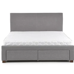 Garnero Arredamenti Letti Matrimoniali|Letti Matrimoniali-Letto matrimoniale in tessuto con cassettoni 160x200cm Mestre Gihome® Grigio