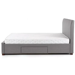 Garnero Arredamenti Letti Matrimoniali|Letti Matrimoniali-Letto matrimoniale in tessuto con cassettoni 160x200cm Mestre Gihome® Grigio