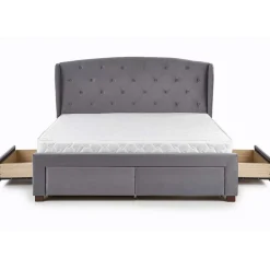 Garnero Arredamenti Letti Matrimoniali|Letti Matrimoniali-Letto matrimoniale in tessuto con cassetti 160x200cm Ravello Gihome® Grigio