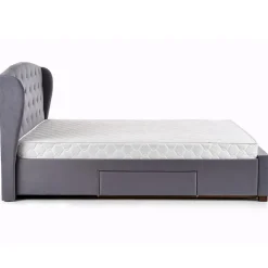 Garnero Arredamenti Letti Matrimoniali|Letti Matrimoniali-Letto matrimoniale in tessuto con cassetti 160x200cm Ravello Gihome® Grigio