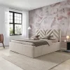 Garnero Arredamenti Letti Oversize-Letto matrimoniale oversize 180x200 cm con rete contenitore imbottito beige Polaris