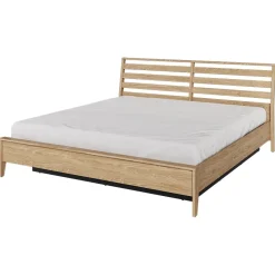 Garnero Arredamenti Letti Oversize-Letto matrimoniale oversize contenitore 180x200cm rovere Noor
